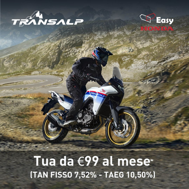 XL750 TRANSALP Honda Transalp Tua da €99 al mese grazie al finanziamento Easy Honda